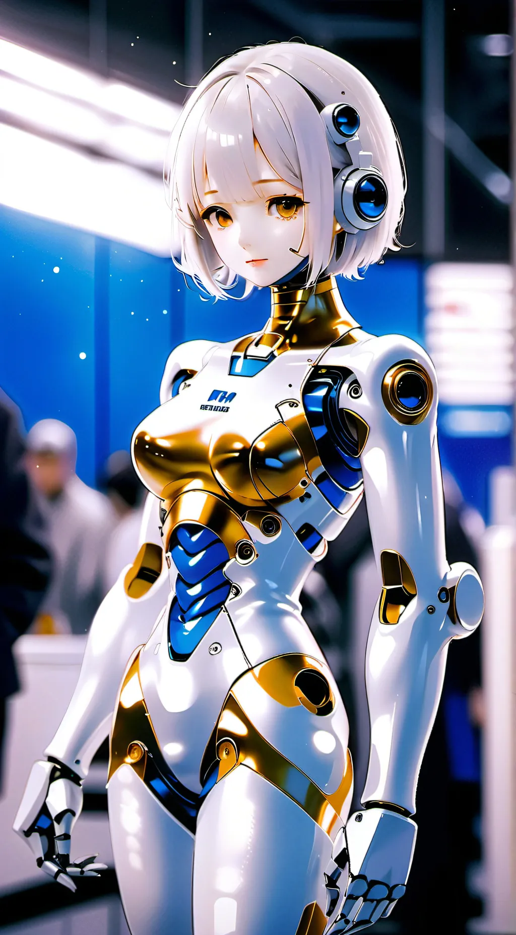 ai character: tv woman background