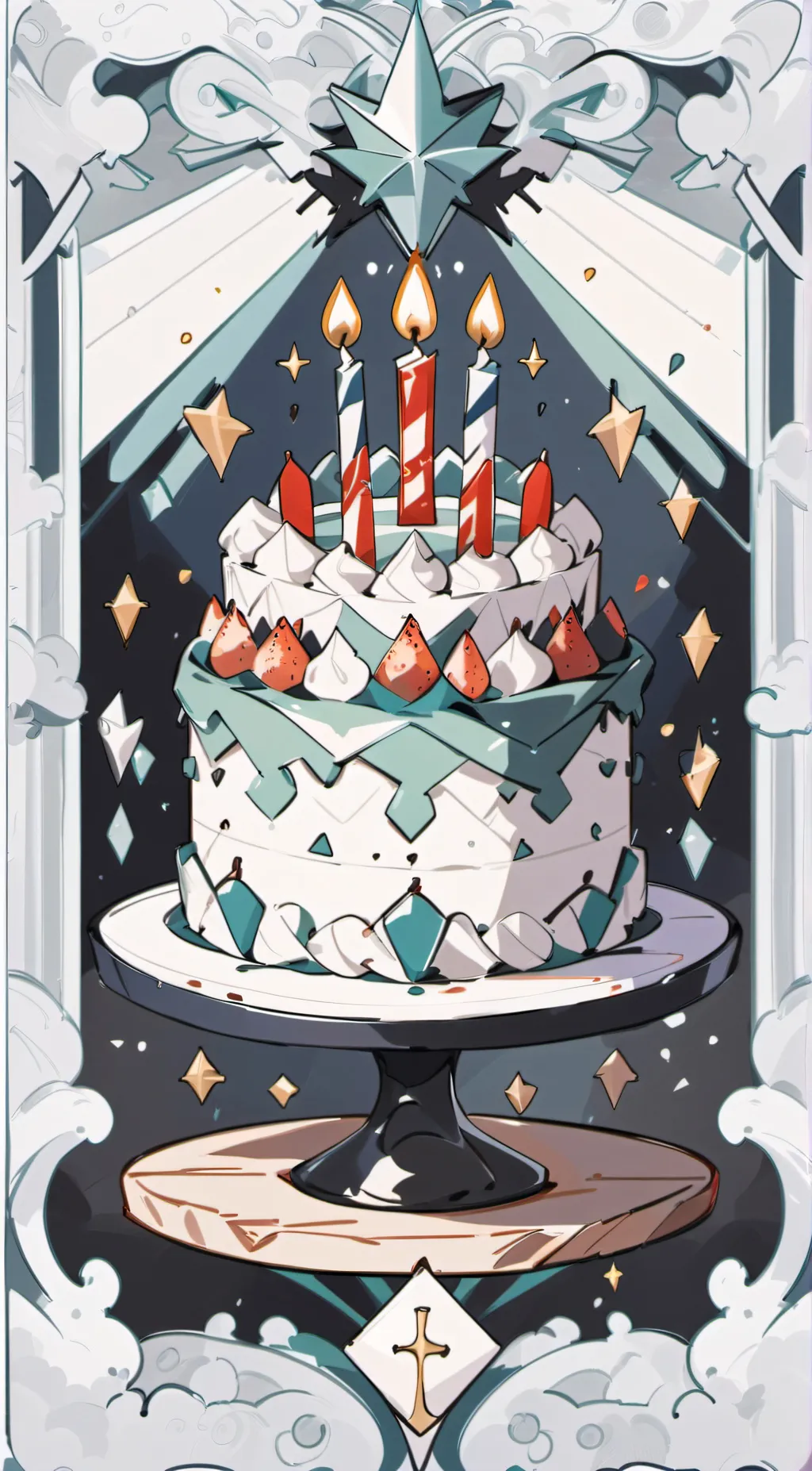 ai character: HAPPY BIRTHDAY  background