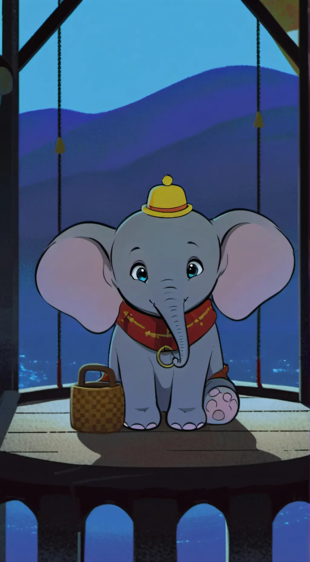 ai character: Dumbo background
