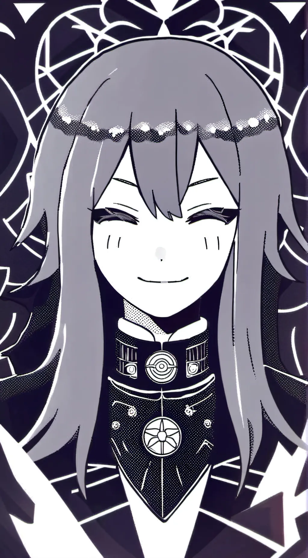 ai character: Violet background