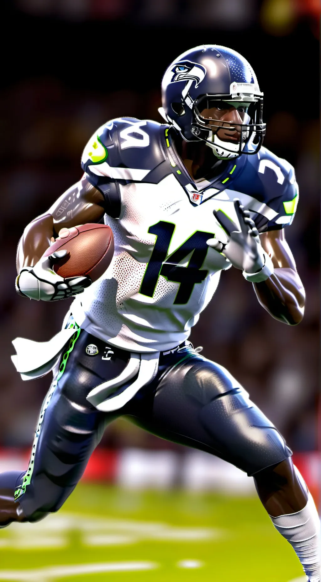 ai character: Dk Metcalf background