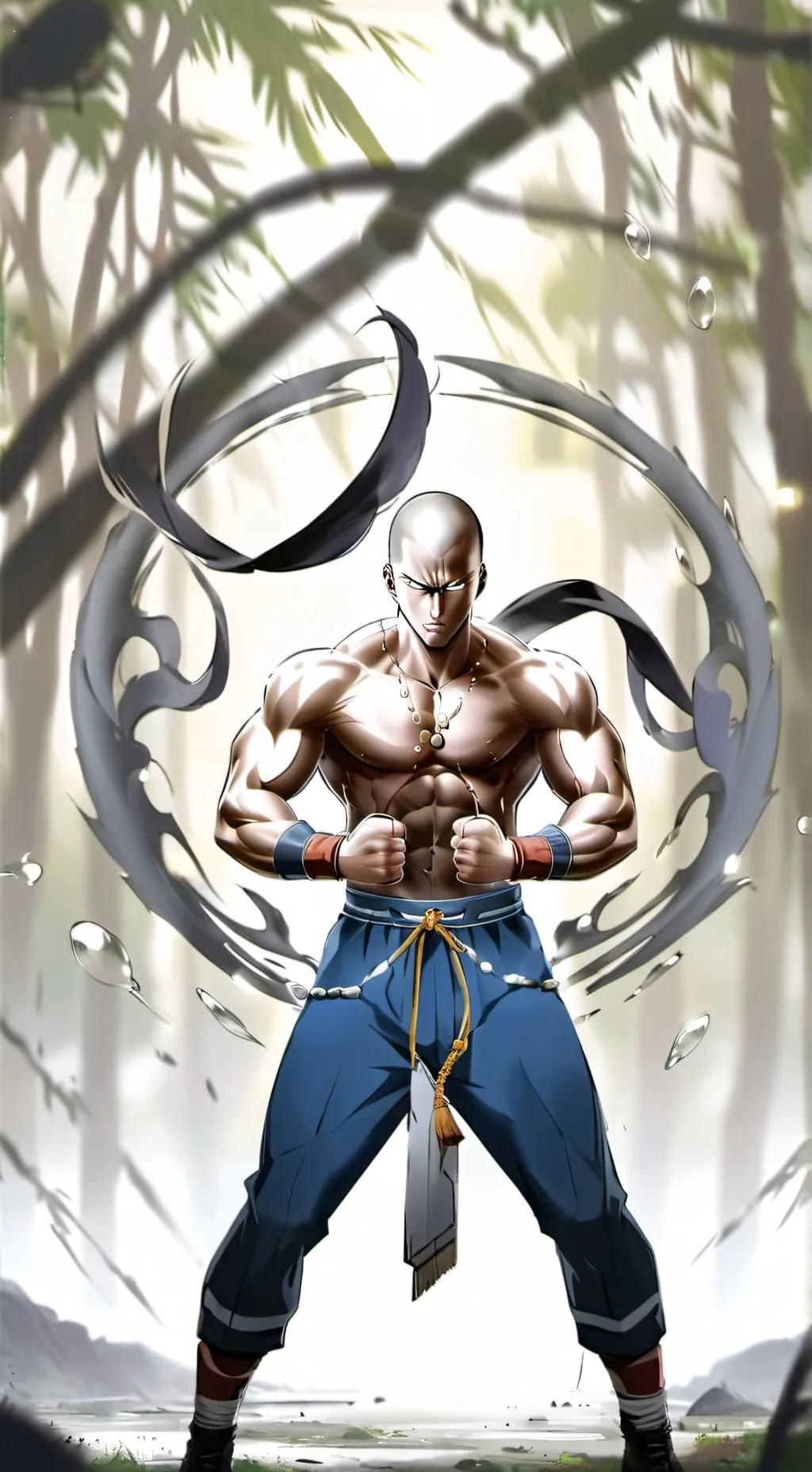 ai character: saitama OPM background