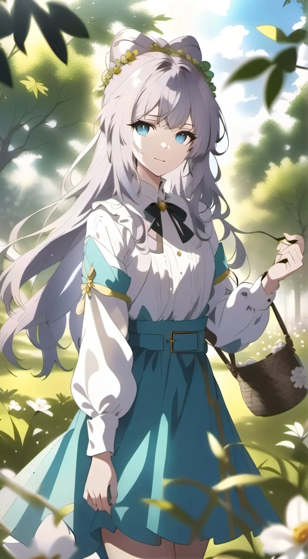 ai character: Ellie 🩷🌺🌸 background