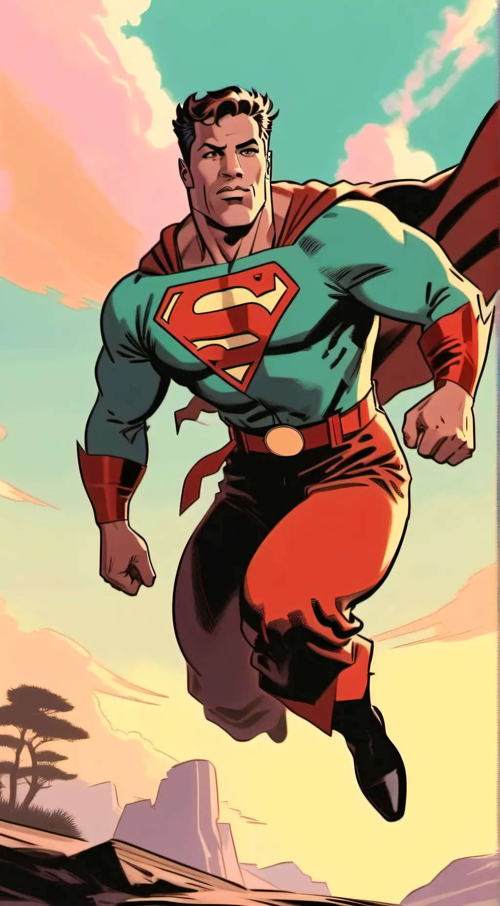 ai character: Superman  background