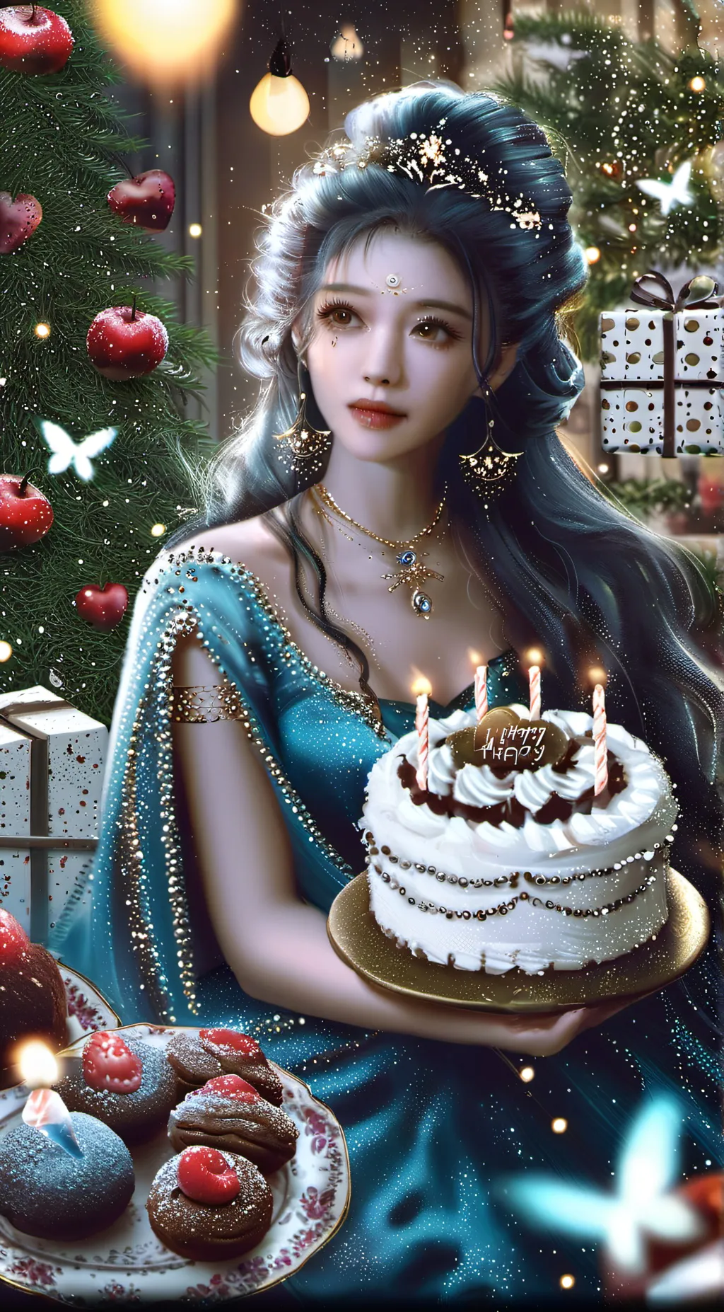 ai character: Mha birthday background