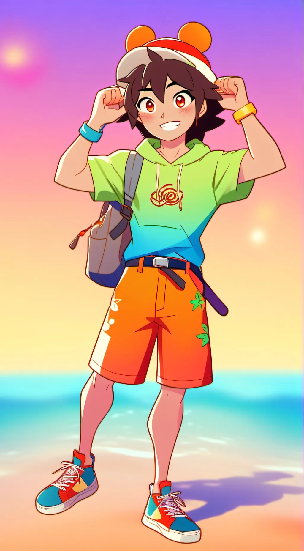 ai character: Minecraft+Anime background