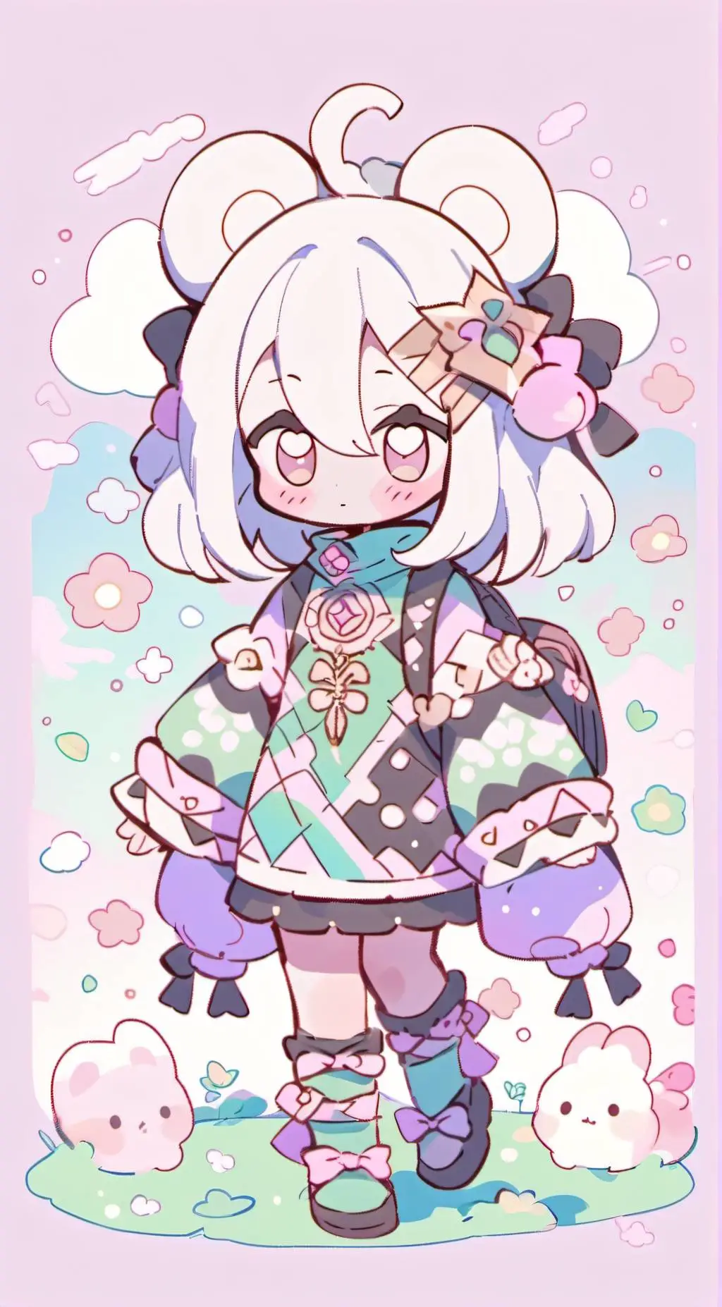 ai character: Sun and Moon show  background