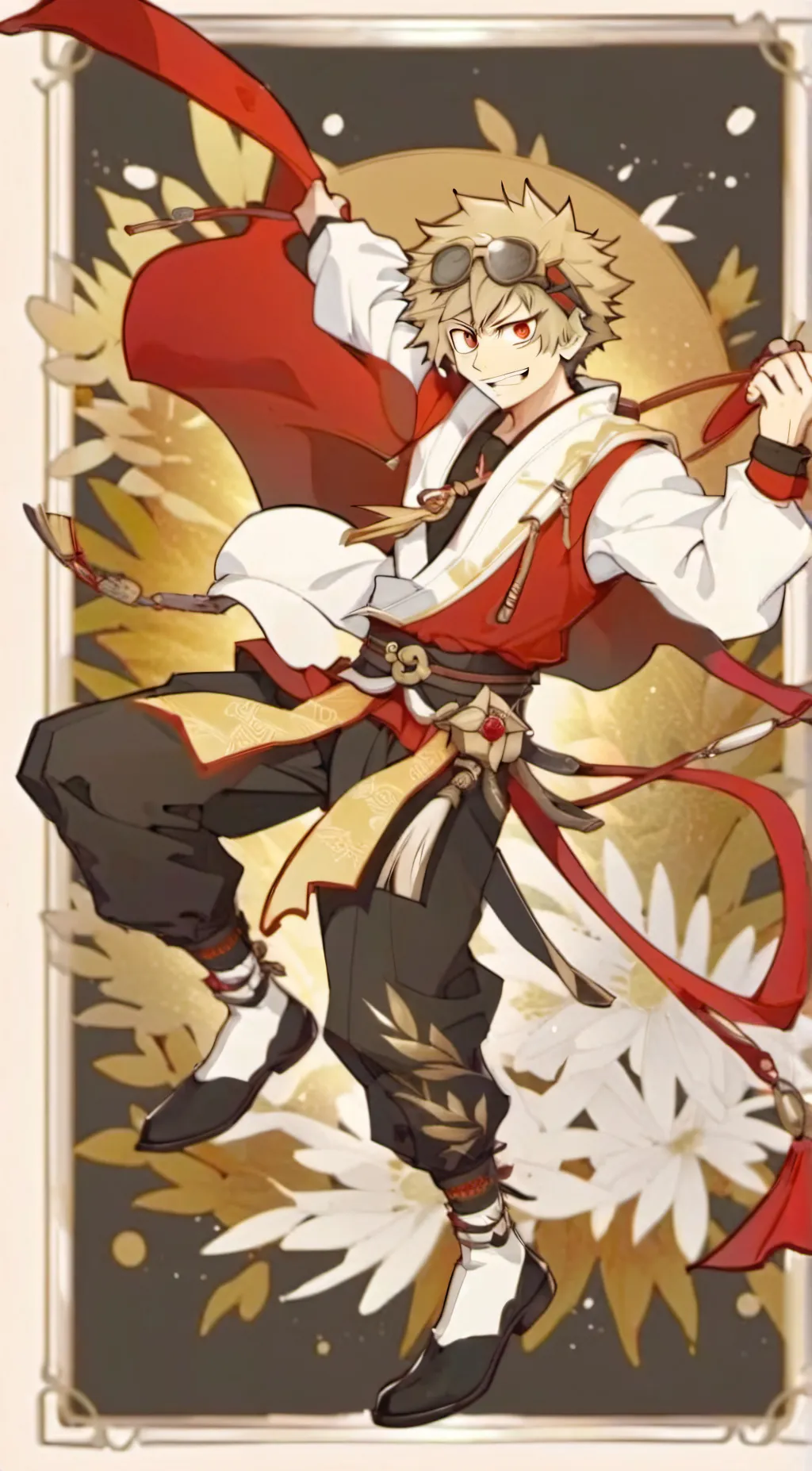 ai character: bakugo katzuky  background