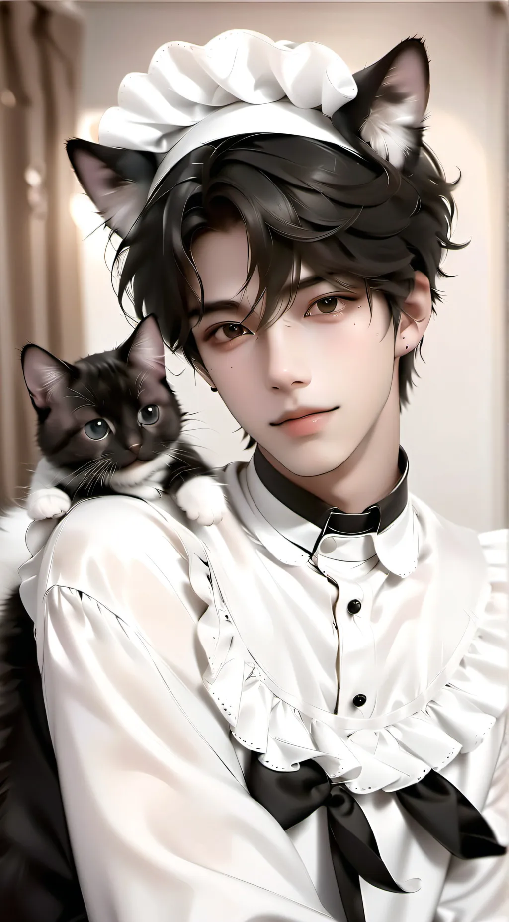 ai character: Cat boy background