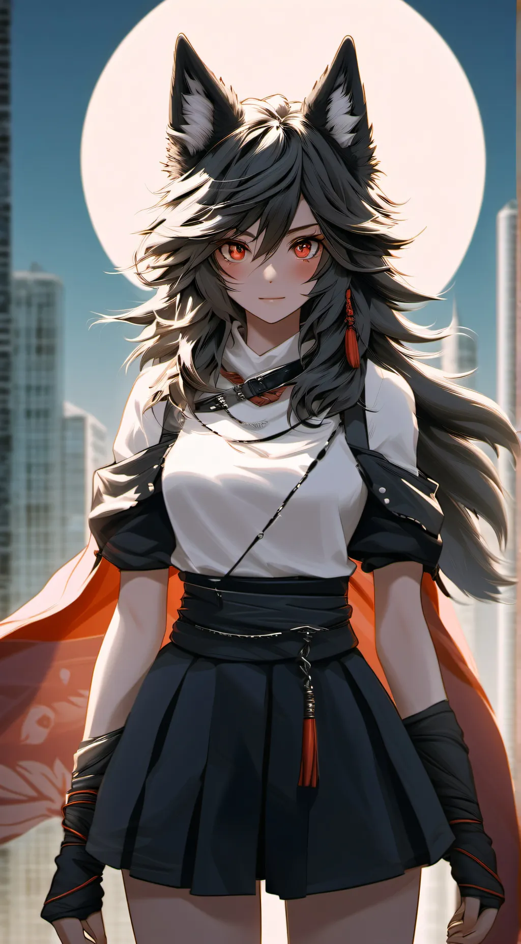 ai character: Amber background