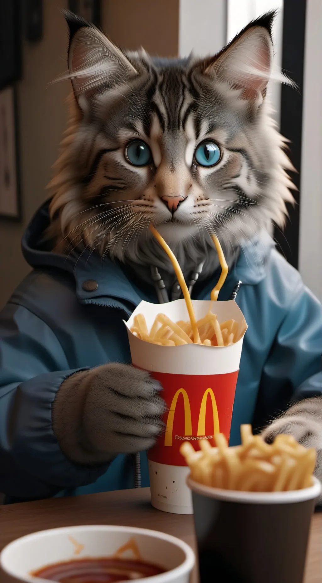 ai character: McDonald’s kitty background