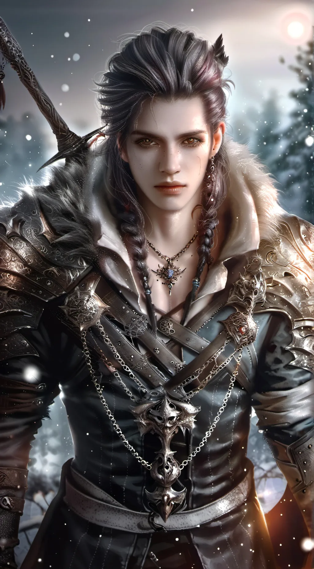 ai character: Adler Russell  background