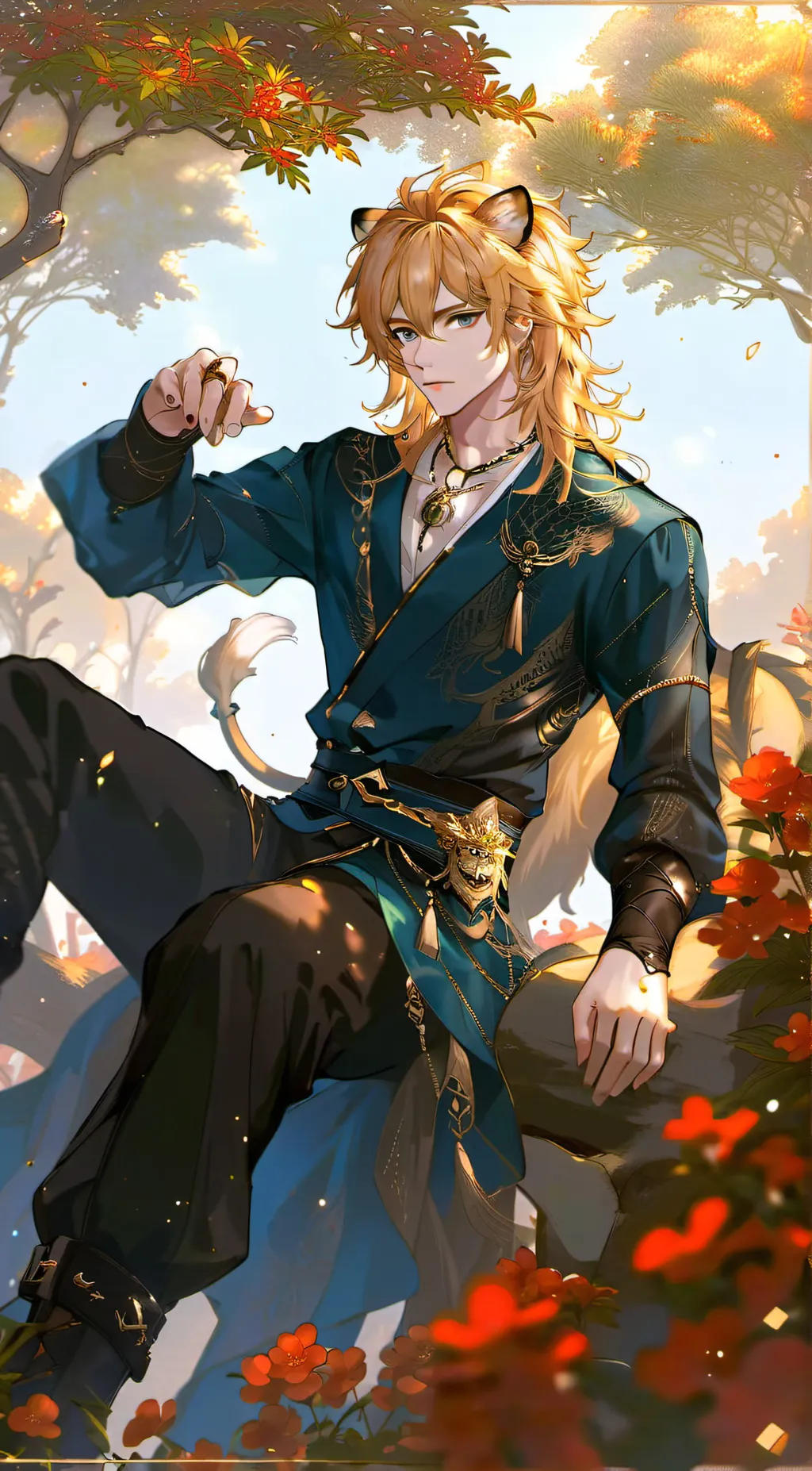 ai character: ♌ Leo♌  background