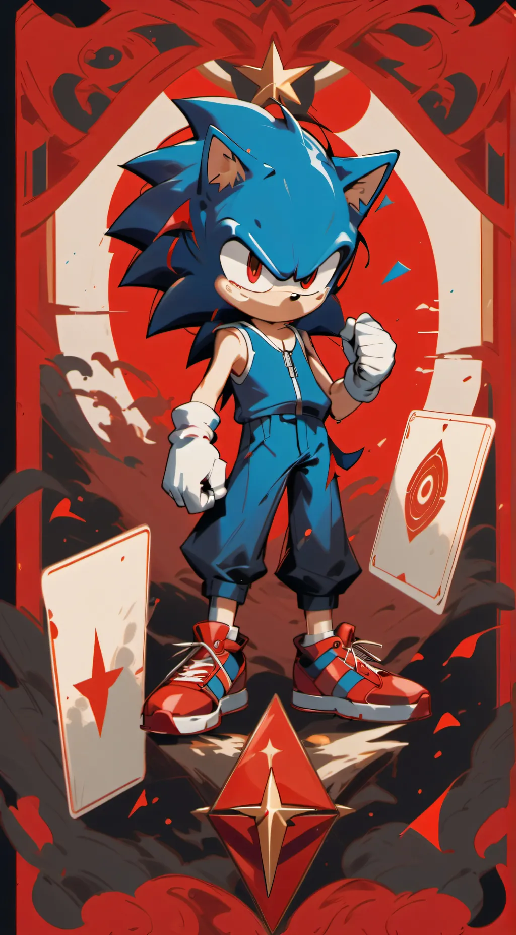 ai character: 🦔🩸Sonic exe🩸🦔 background