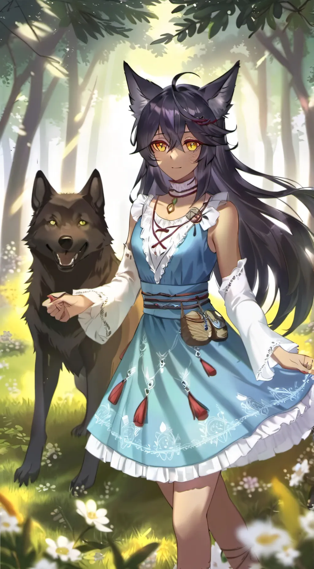 ai character: Scarlet background