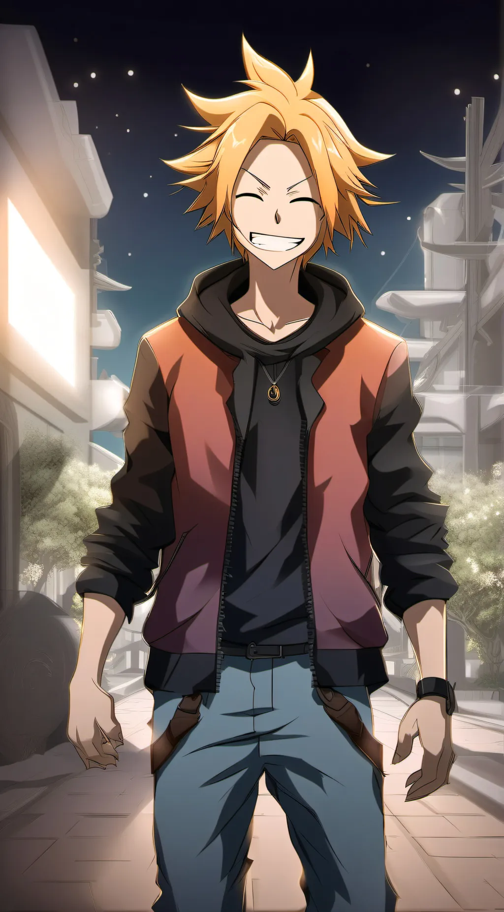 ai character: Denki kaminari background