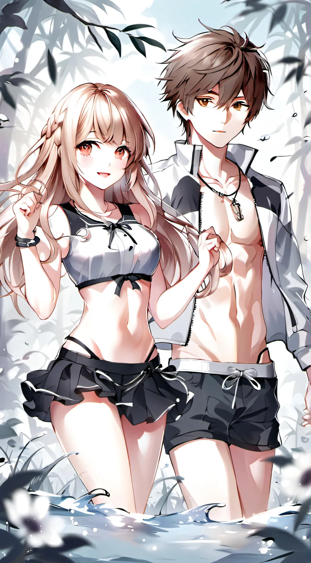 ai character: Snow&Silver background