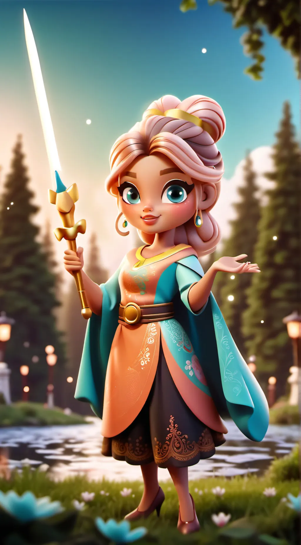 ai character: sky background