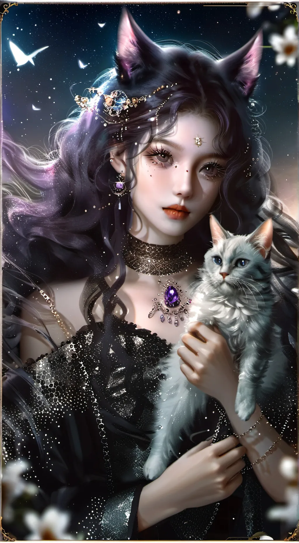 ai character: kochi love heart  background