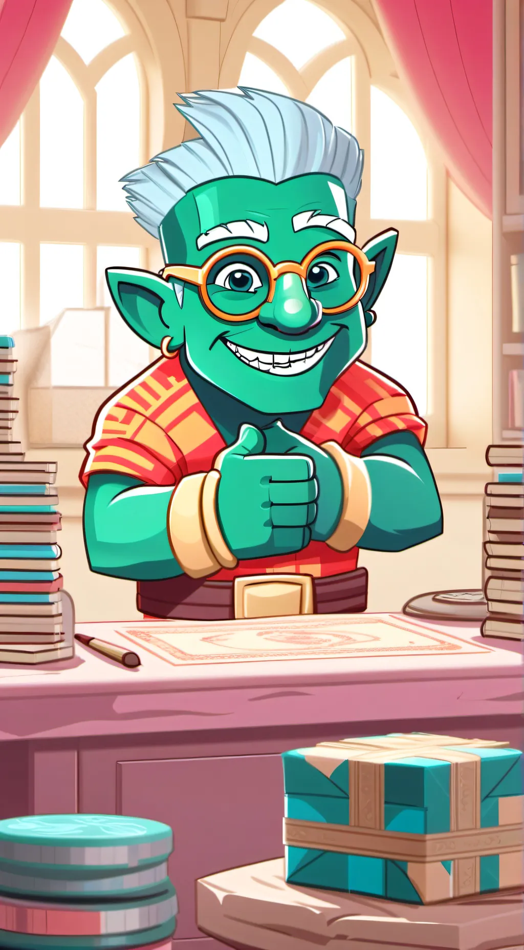 ai character: troll face gang background