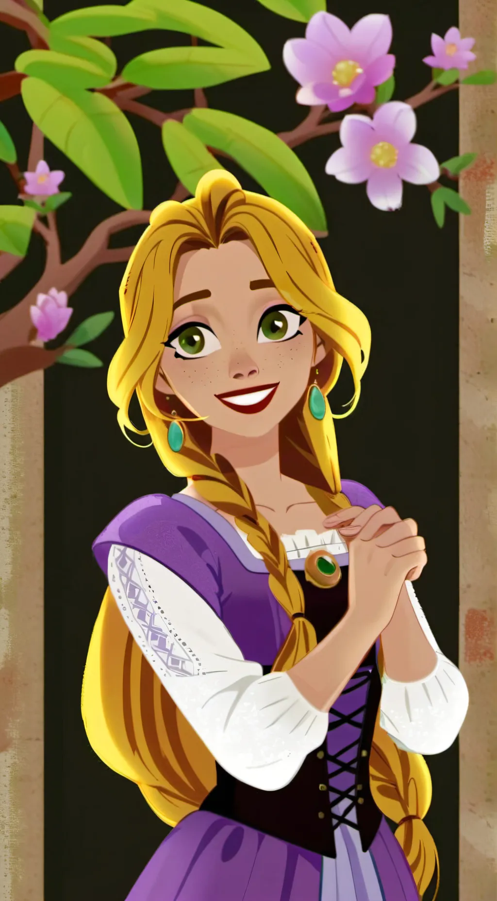 ai character: Rapunzel background