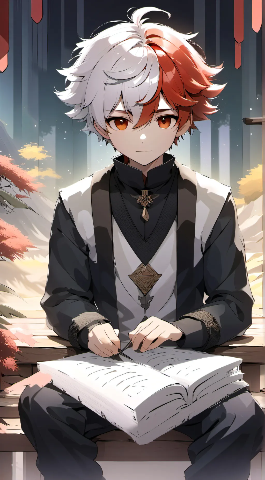ai character: Shoto Todoroki background