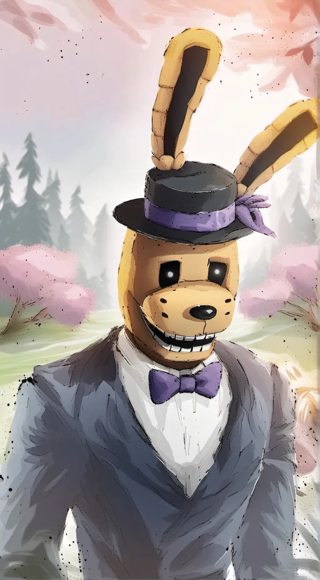ai character: springbonnie background