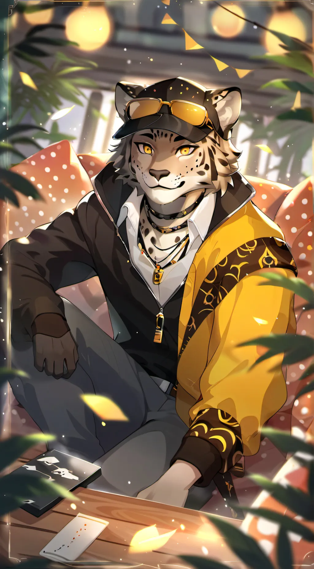 ai character: wall background