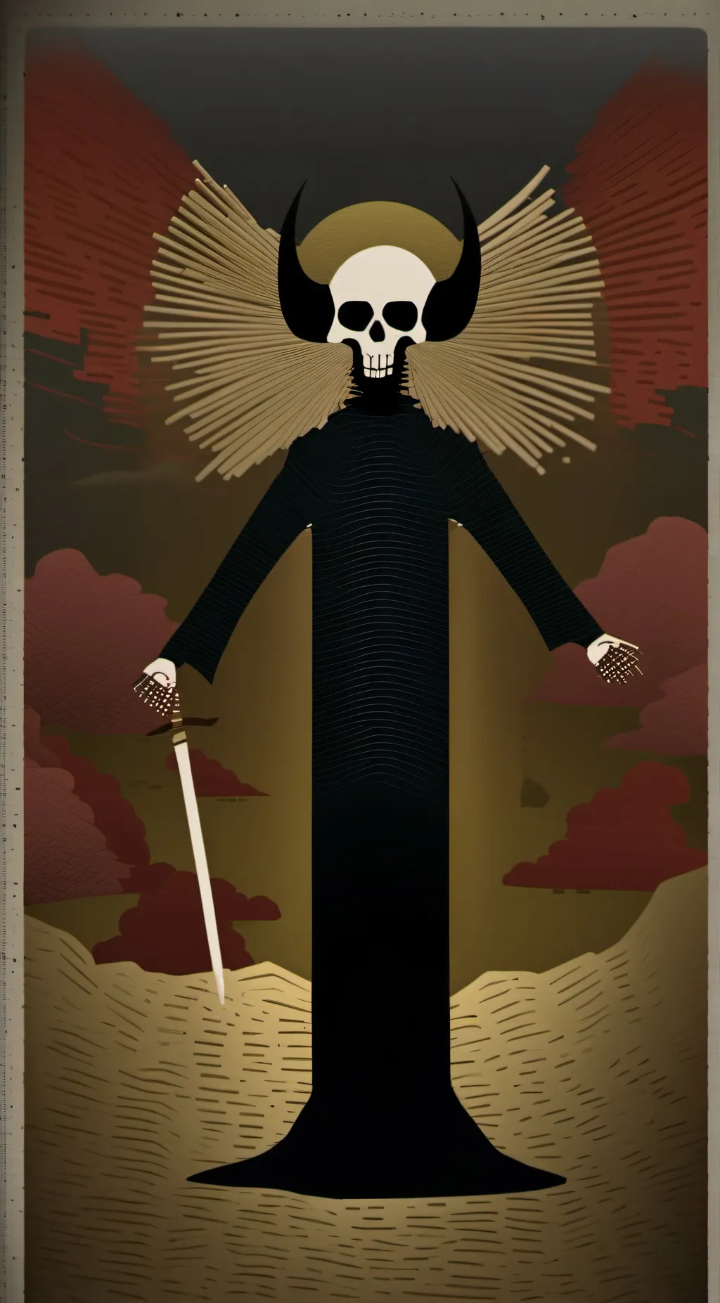 ai character: the god off death  background