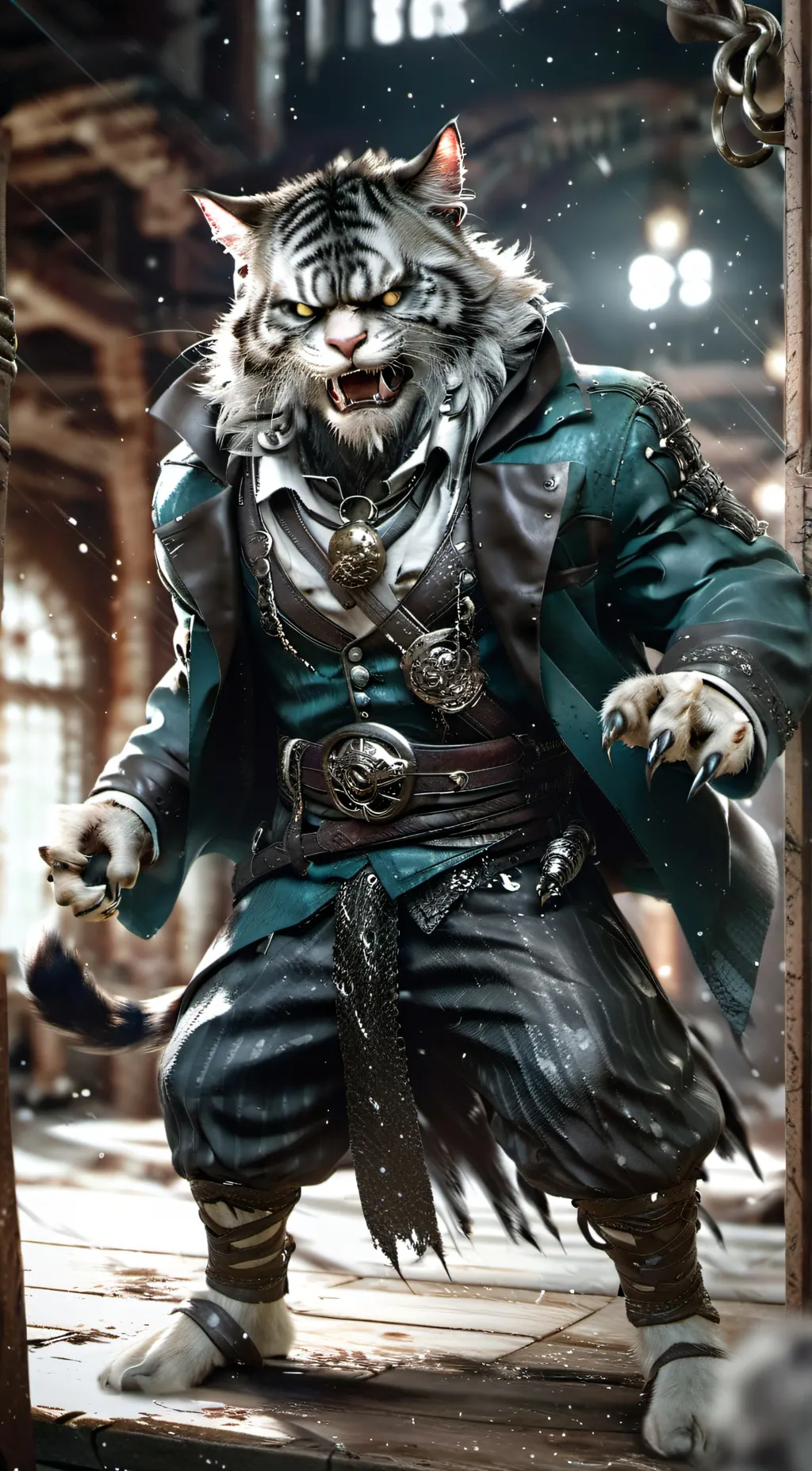 ai character: noah the white tig background