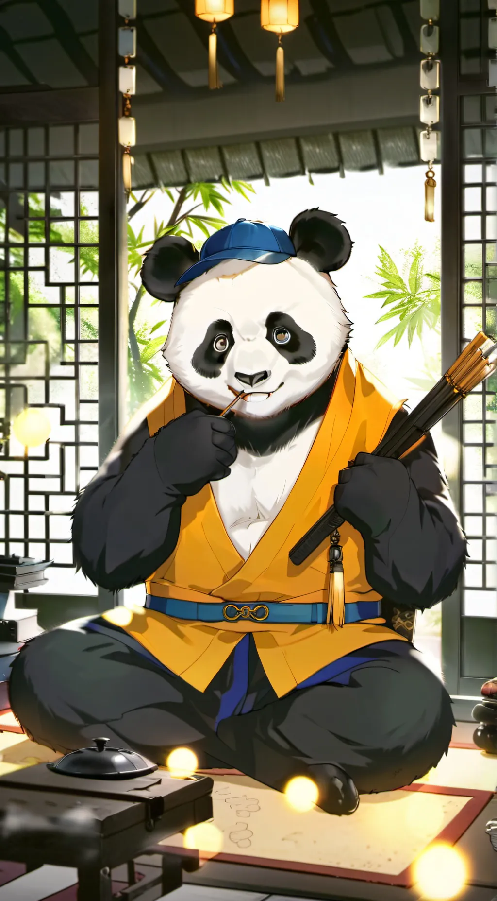 ai character: Panda background