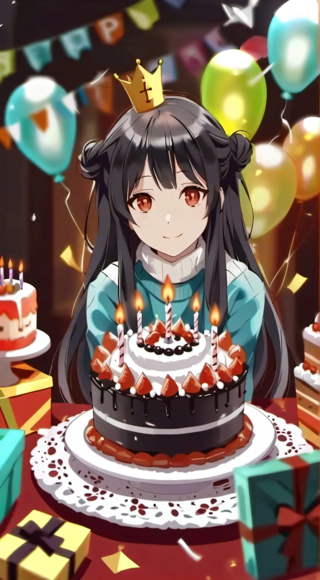 ai character: Talkies birthday background