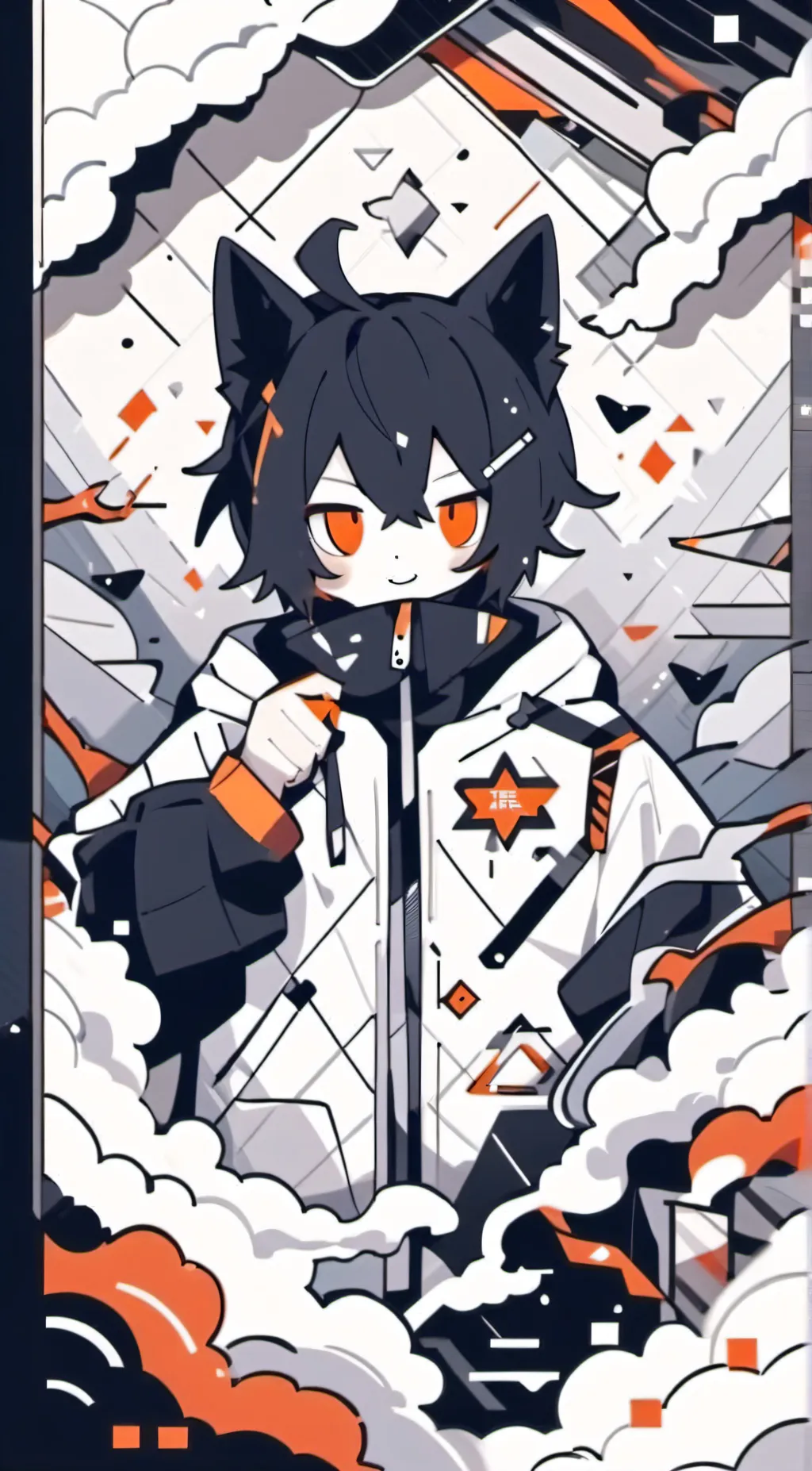 ai character: Miss circle background