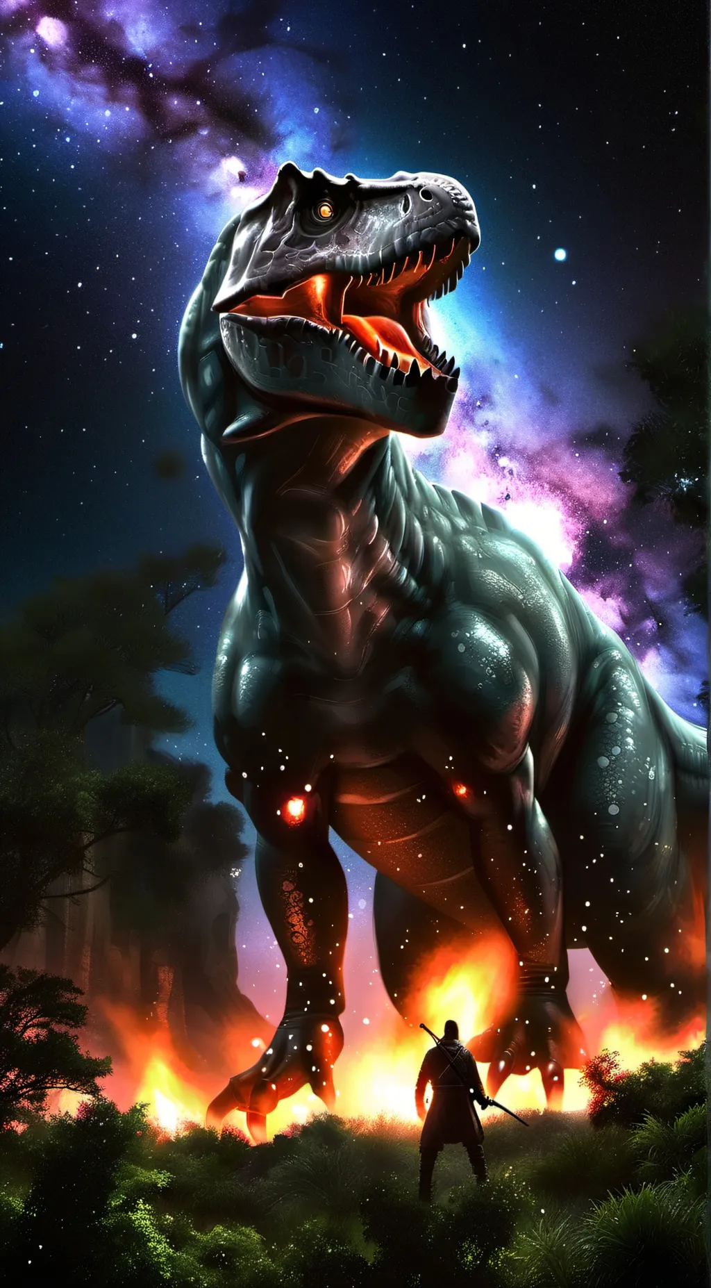 ai character: dinosaurs  background