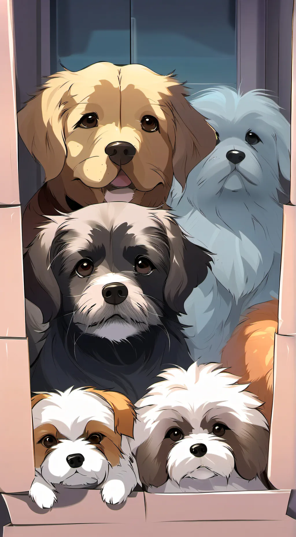 ai character: Dogs background
