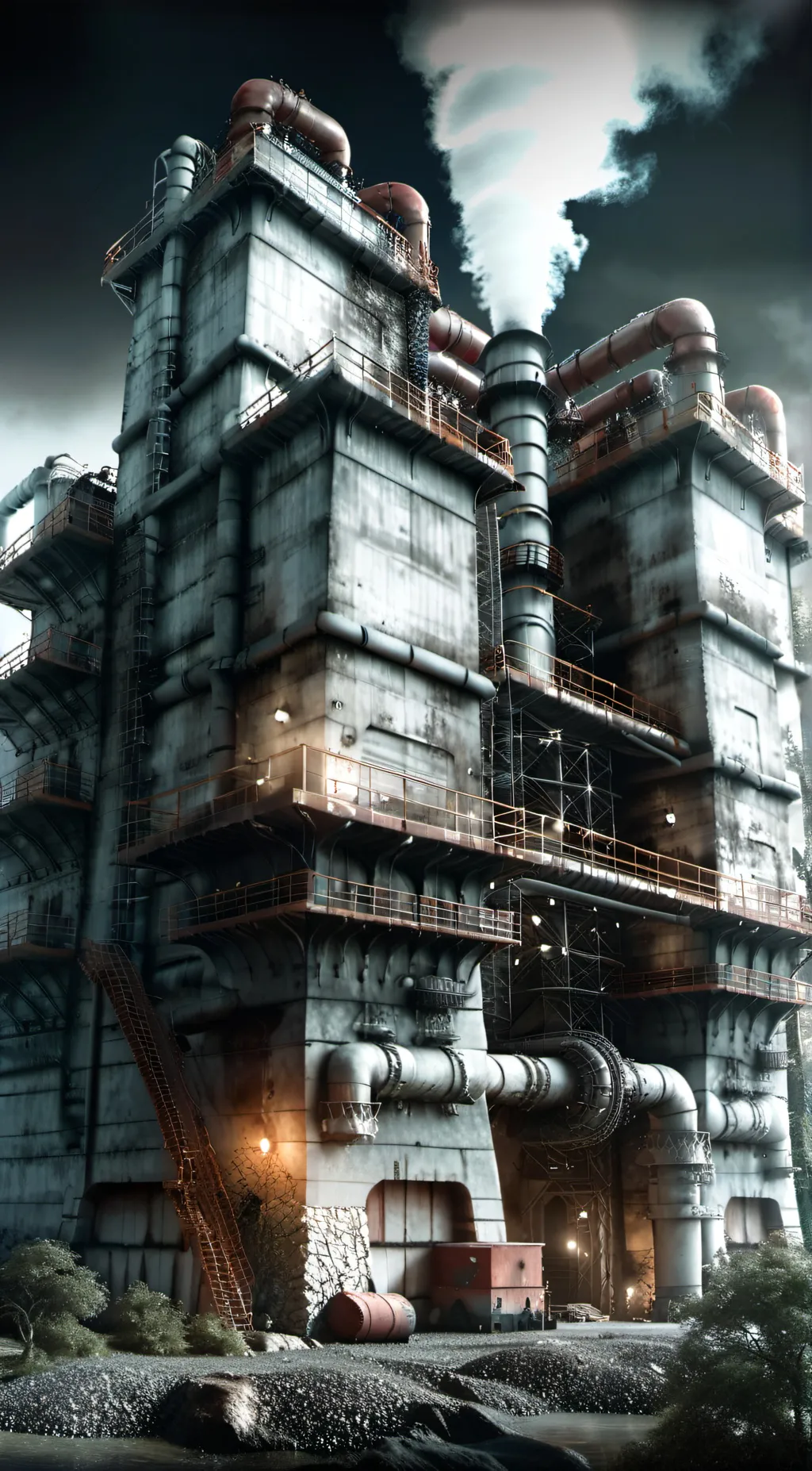 ai character: To much pollution  background