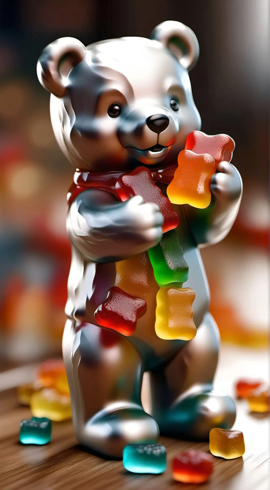 ai character: ABCDEFG GUMMY BEAR background