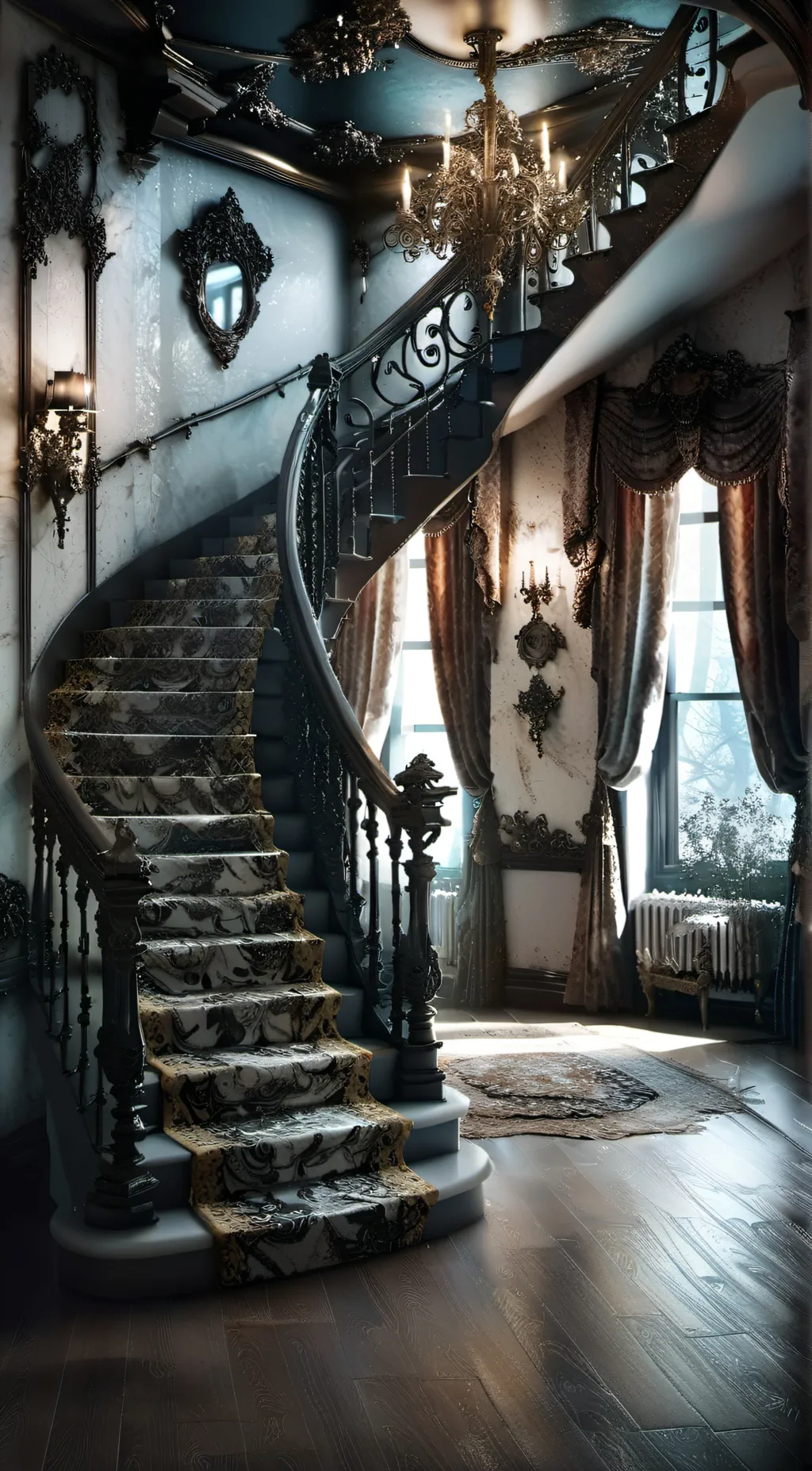 ai character: creepypasta house  background