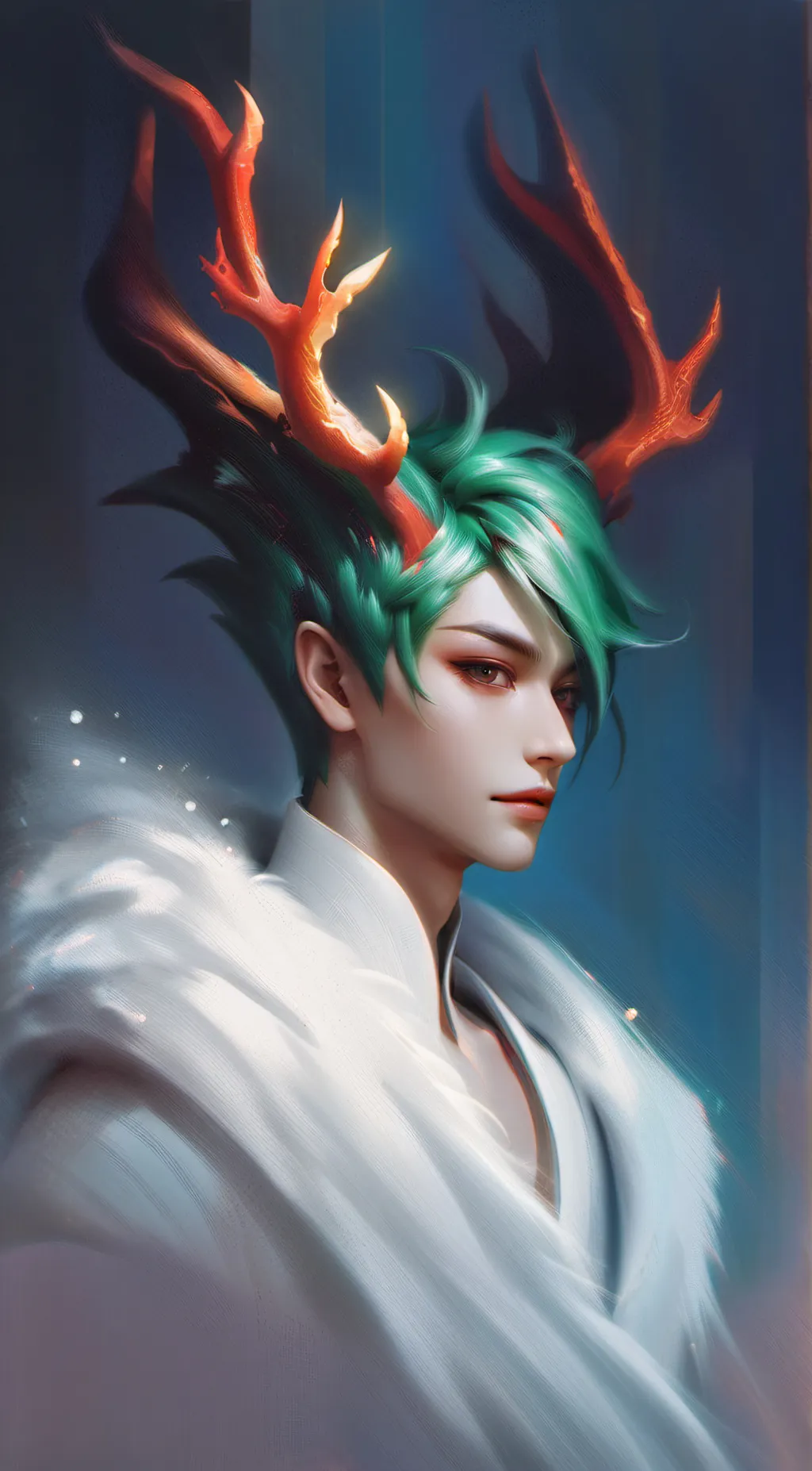 ai character: demon deer background