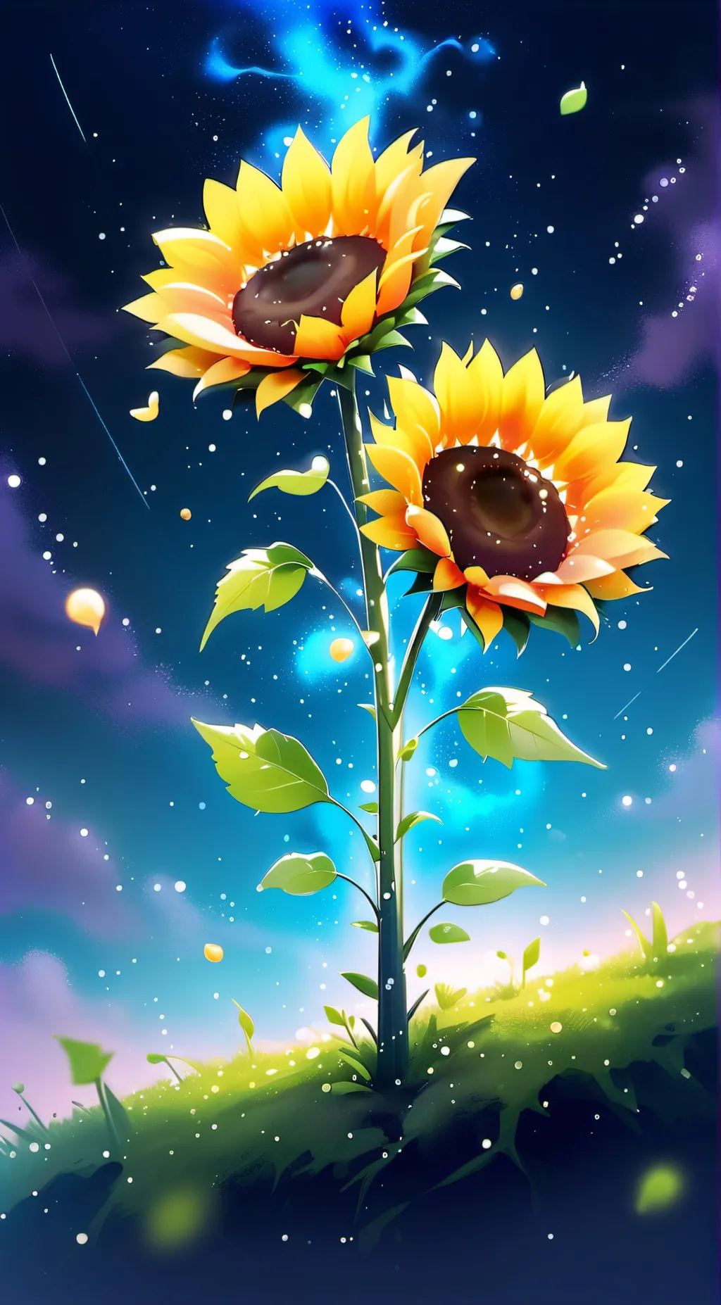 ai character: Sunflower  background