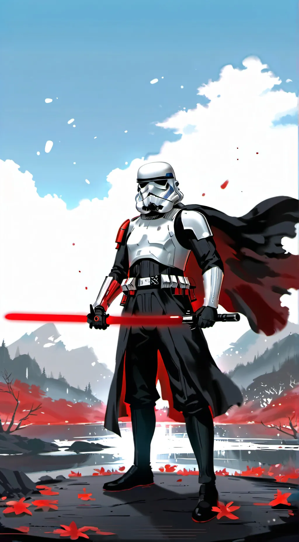 ai character: stormy background