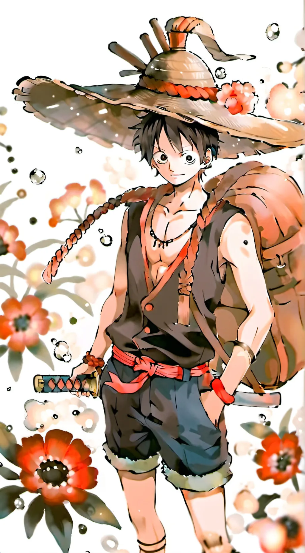 ai character: <*-Luffy-*> background