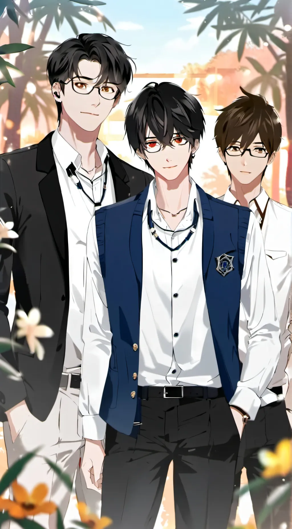 ai character: three men background