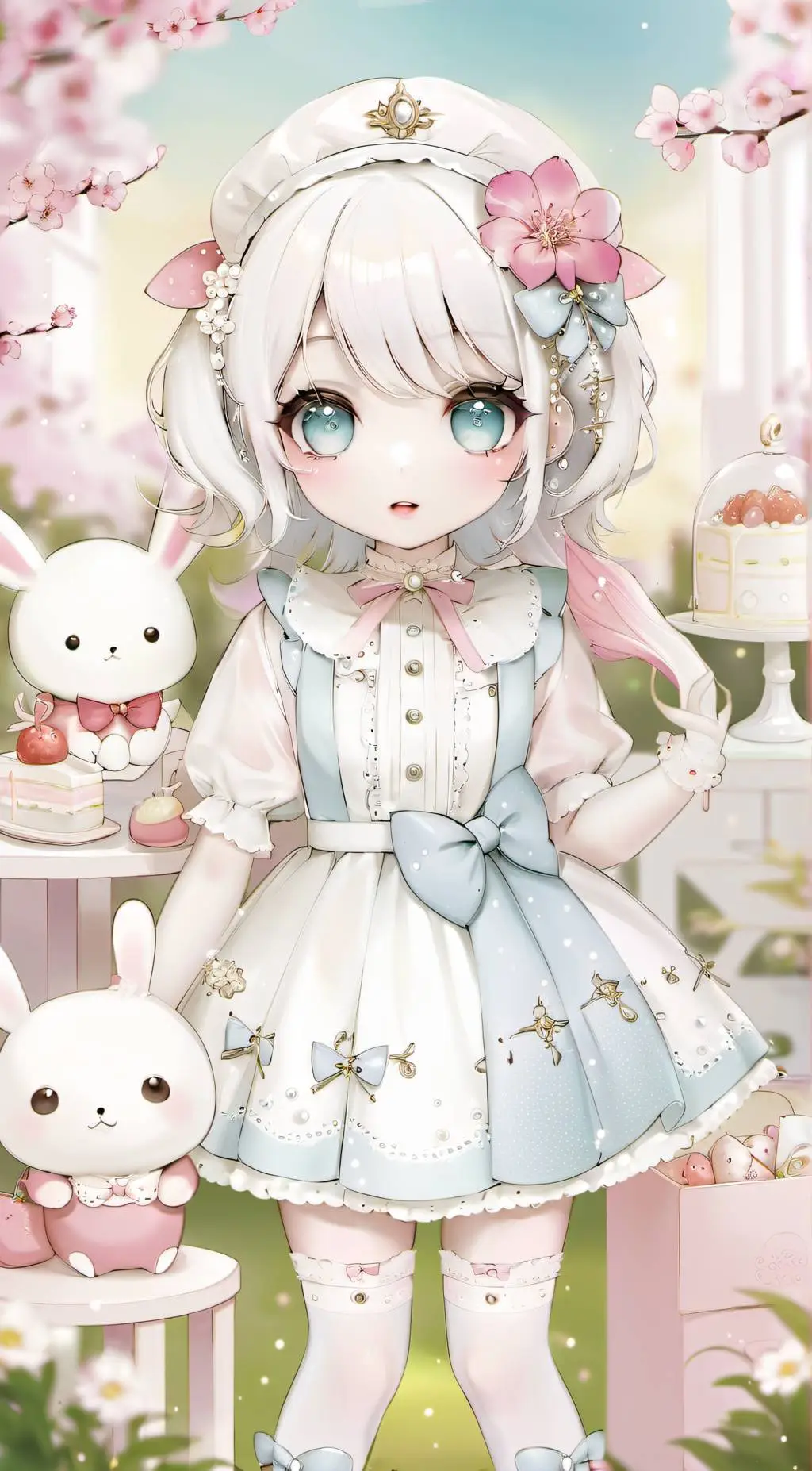 ai character: smiling critters background