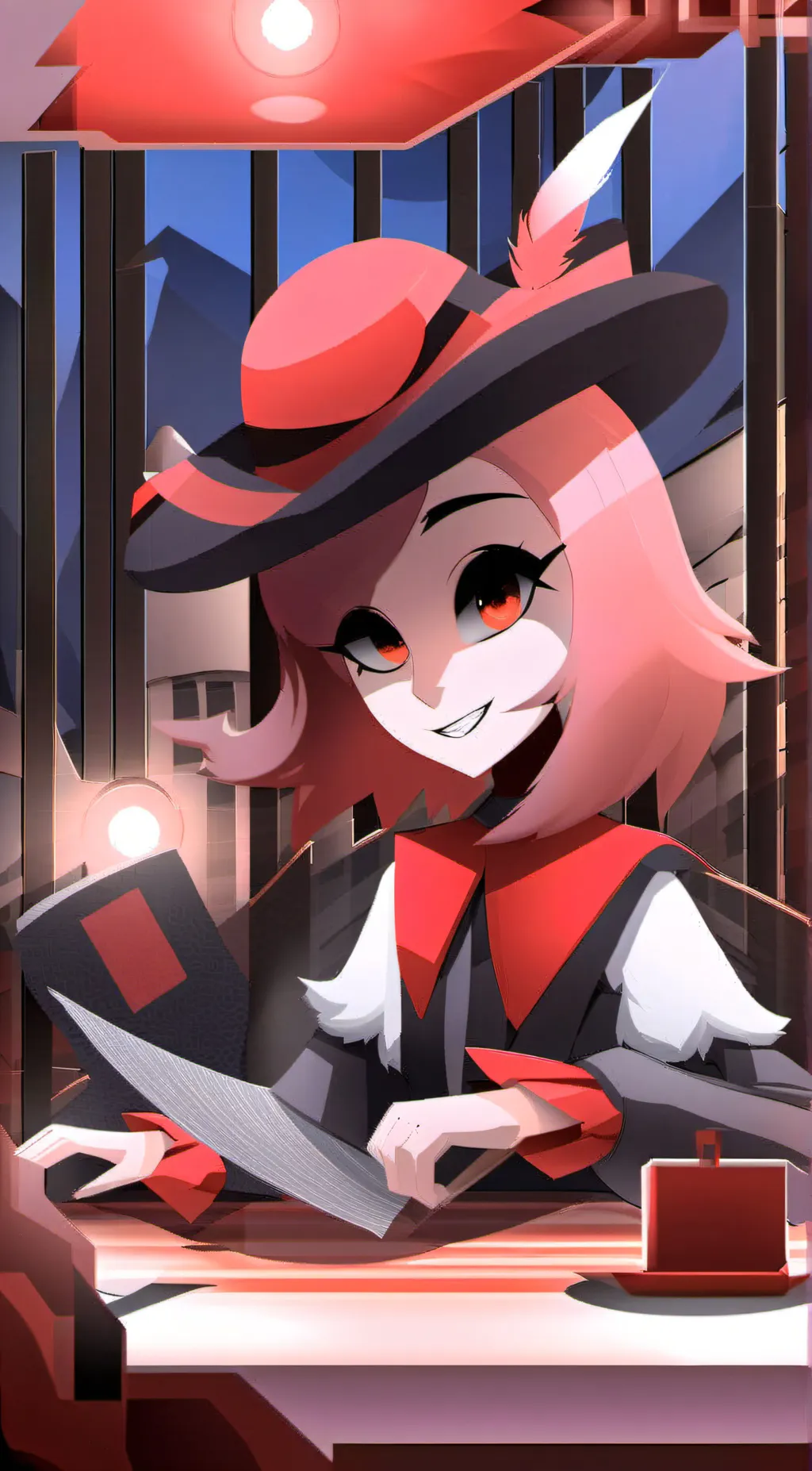 ai character: Girl Alister(kind) background