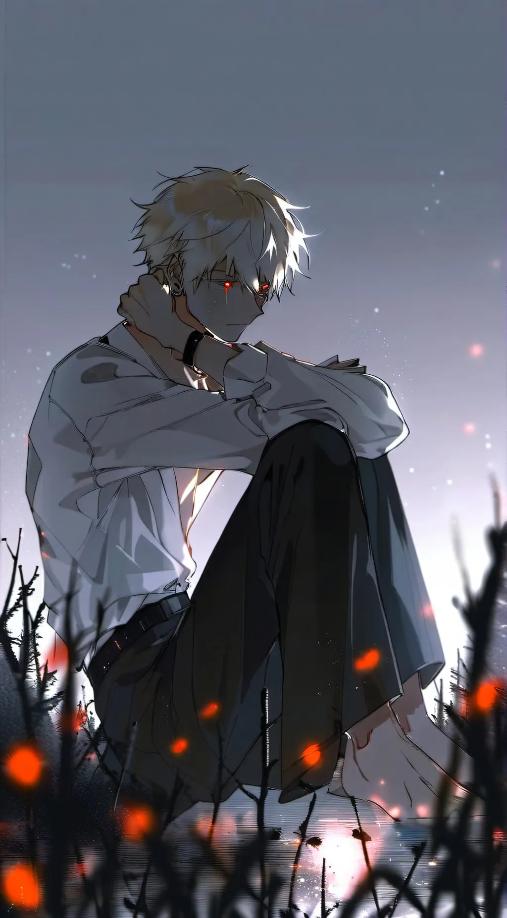 ai character: Bakugo (from mha) background