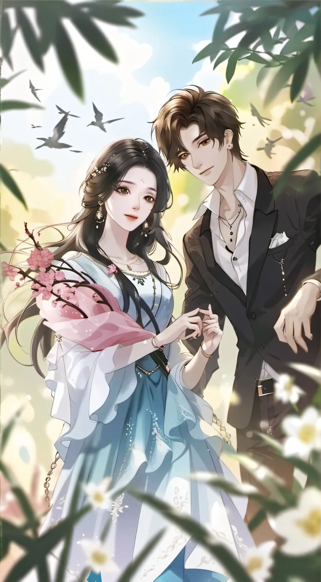 ai character: Sis and brother  background