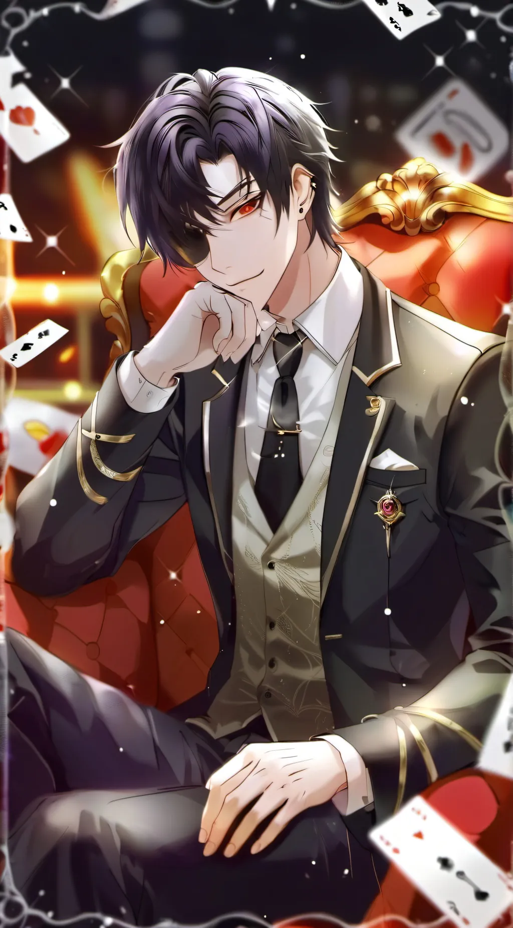 ai character: Lilac background