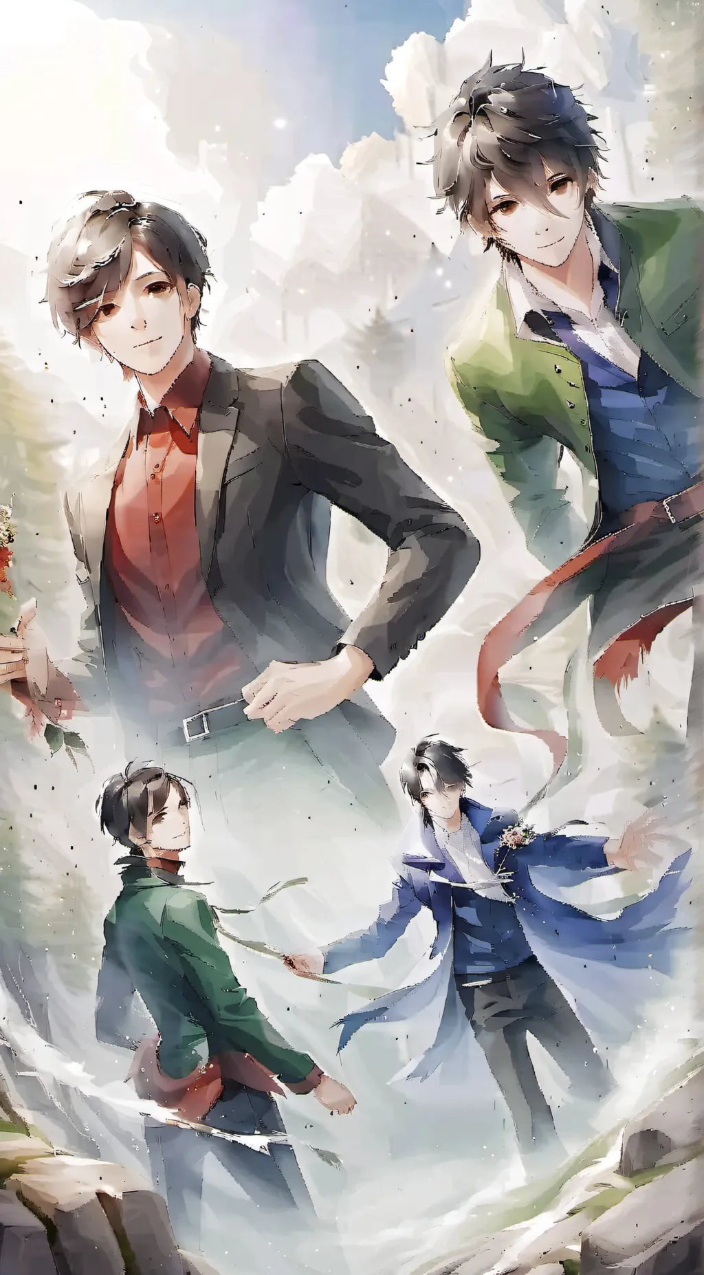 ai character: edd and friends  background