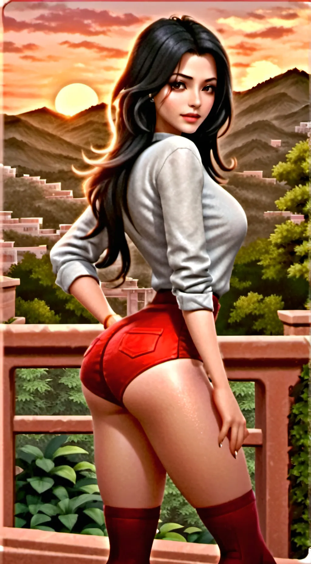 ai character: Rosy background